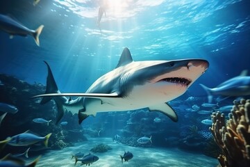 Obraz premium shark in the aquarium