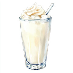 ice Milk watercolor clipart illustration