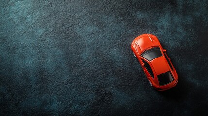 car toy on a dark background. background with empty space for inscription texts and titles of...