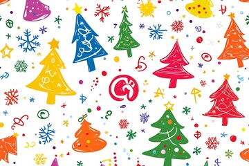 Seamless pattern with christmas festival Background