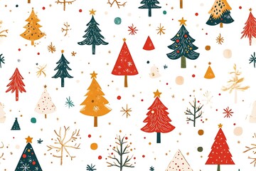 Seamless pattern with christmas festival Background