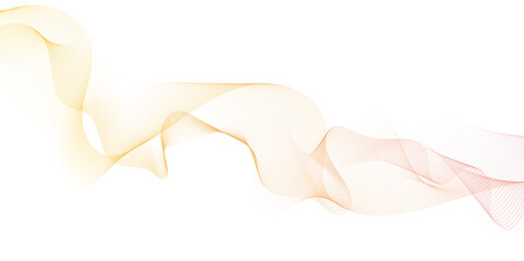 	
Abstract wave lines dynamic flowing colorful light isolated background. peach fuzz with dynamic waves for wedding design. Premium template with stripes and gradient mesh for banner or poster. vector