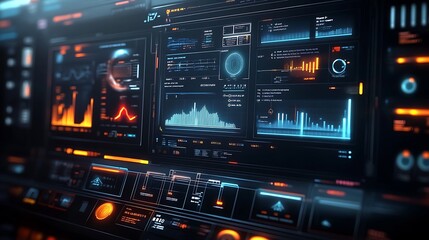 Fototapeta premium Analyze data trends using modern digital dashboards