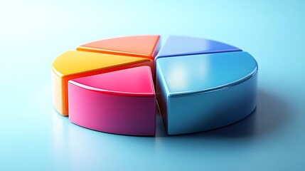 Obraz premium Analyze business data insights using colorful pie charts