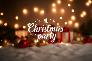 크리스마스 파티 텍스트 트리 Christmas Party text 이벤트 행사