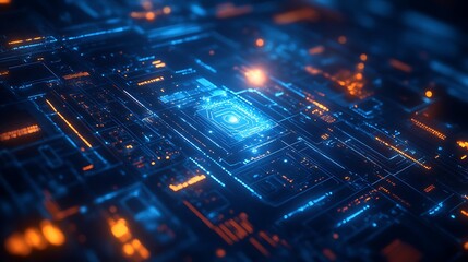 Obraz premium Explore the intricacies of modern circuit design in technology