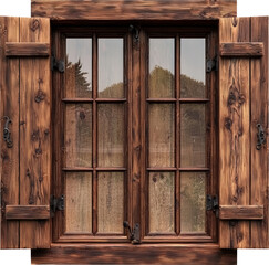 Rustic wooden window