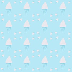 seamless pattern with ice cream
