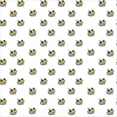 Seamless Floral, Sunflower, Pattern Design