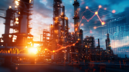 Industrial sunset glow