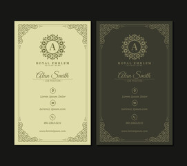 ornament pattern business card design