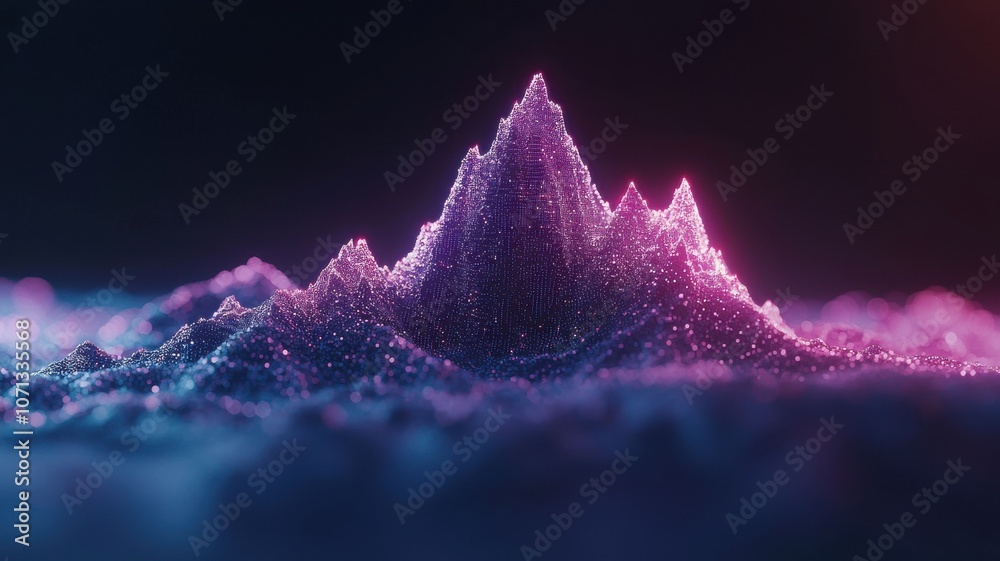 Poster abstract cyber asset analysis with floating data points