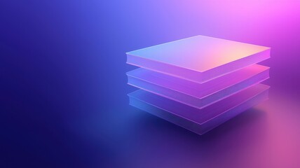 3D Data Visualization Concept in Neon Colors