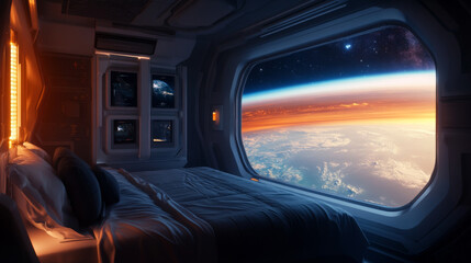 Celestial bedroom view