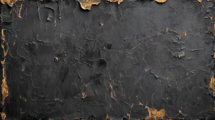 Obraz premium Black grunge texture, worn and torn edges perfect for artwork backgrounds, rough details adding depth and a vintage feel