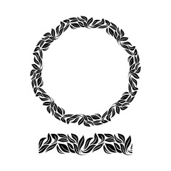 black laurel wreath vector illustration