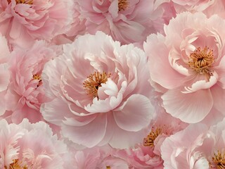 Obraz premium Close up of Delicate Pink Peony Flowers