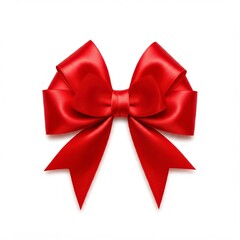 red bow isolated on white