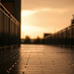 sunset in the city