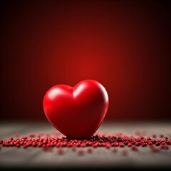 red hearts on a red background