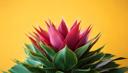 Fototapeta premium Close-up on botanical detail, vibrant colors, 3D illustration.
