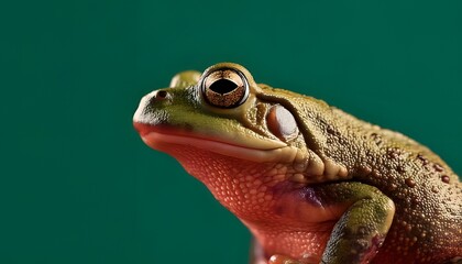 Fototapeta premium Details of frog skin, bright green, natural texture, 3D illustration.