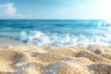 Turquoise Sea and Sky on a Sandy Beach