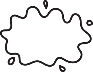 Paint Splatter Line Illustration