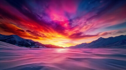 Vibrant sunset skies