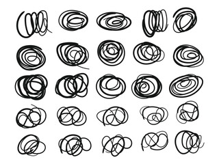 abstract line doodle sketch design. black scribble line doodle set collection. on white background