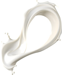 Milk Splash Isolated on transparent background