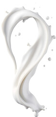 Milk Splash Isolated on transparent background