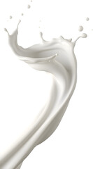 Milk Splash Isolated on transparent background
