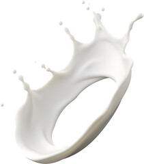 Milk Splash Isolated on transparent background
