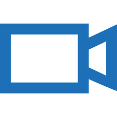 A Blue Camera Icon Symbolizing Video Recording, Perfect for Online Content Creation or Media Production