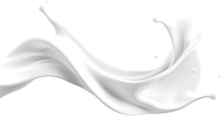 Milk Splash Isolated on transparent background