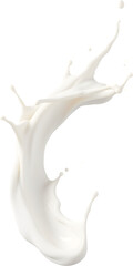 Milk Splash Isolated on transparent background