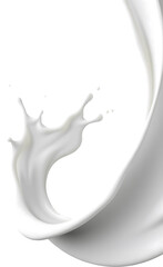 Milk Splash Isolated on transparent background