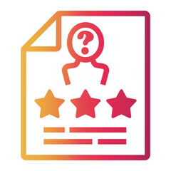candidate Line Gradient Icon