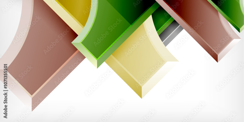 Poster Geometric design abstract background - circles and triangles