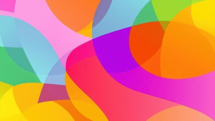 Obraz premium Colorful abstract geometric design with overlapping shapes and vibrant hues, perfect for wallpaper backgrounds, background