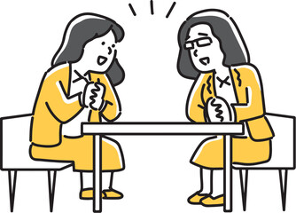 ボード持ってポーズをとる女性