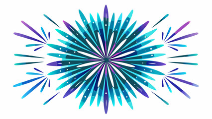 Fototapeta premium Blue and Purple Firework Patterns with Dazzling Glow. Perfect for: Independence Day, New Year's Eve