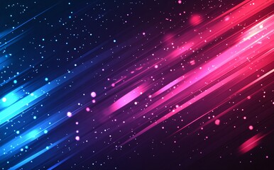 Vibrant, abstract digital background with glowing bokeh and geometric network, showcasing colorful data connections and futuristic tech.
