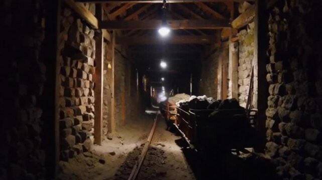 underground mine tunnel is very cool