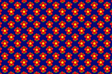 pattern with flowers, seamless pattern with flowers, background, background with flowers, red flowers, red flowers on blue background, wallpaper, pattern, flower, fabric, plant, flower design, paper