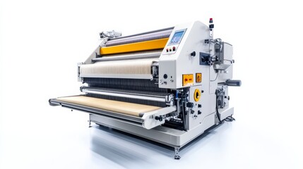  High-resolution image of a modern, efficient laminating machine, showcasing its robust construction and advanced features.