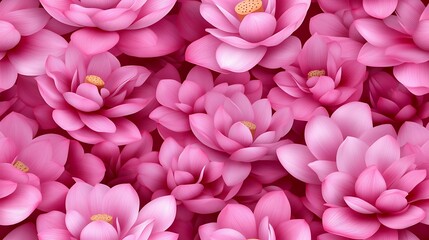 Obraz premium Vibrant Pink Lotus Flower Seamless Pattern Design