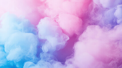 Fototapeta premium Dreamy pastel clouds: Pink and blue abstract.