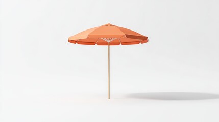 Obraz premium A beach umbrella on a clean white background